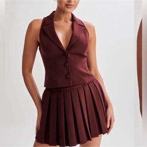 Meshki MURA Burgundy Skirt Set